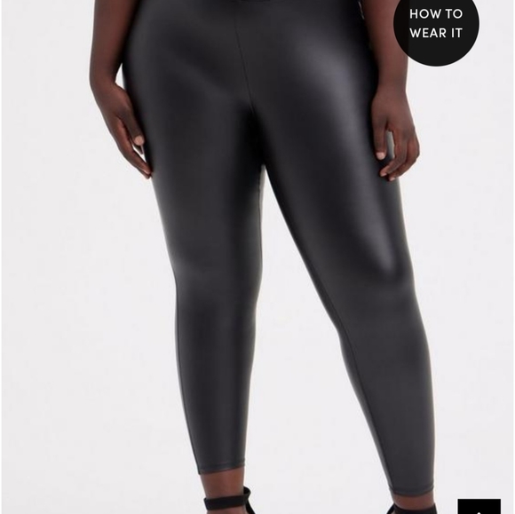 Torrid Faux leather full-length leggings NWOT - Picture 5 of 5